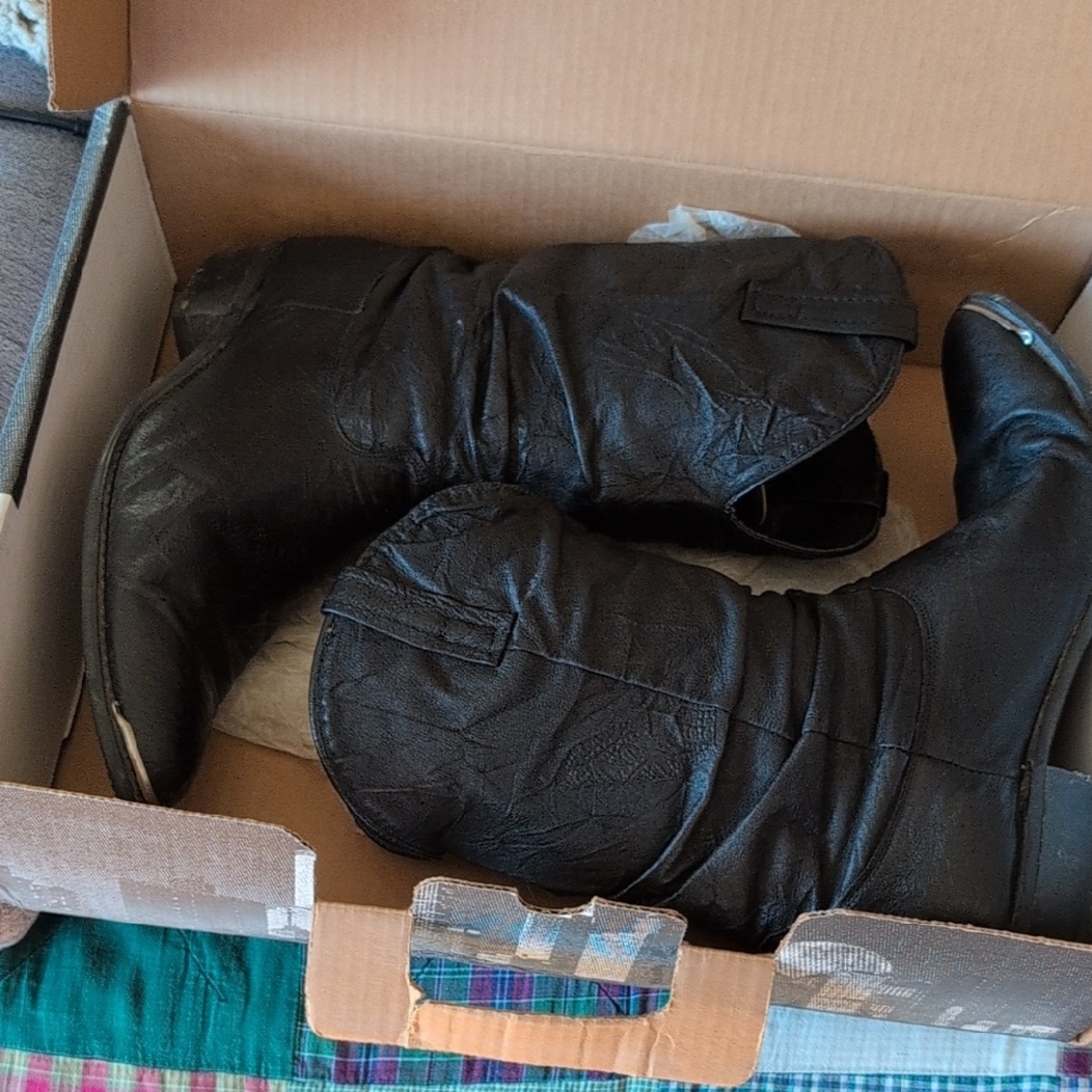 Dingo Black Leather Men's Boots